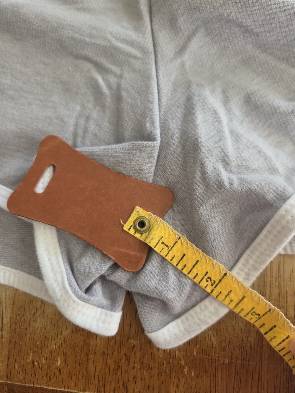 Juniors No Boundaries Light Gray Athletic Lounge Shorts with White Trim - Picture 6 of 7